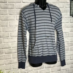 Billabong Mens Striped Long Sleeve Hoodie Shirt Size Small
